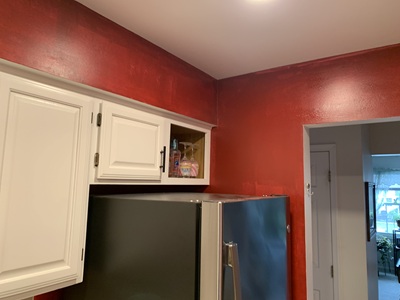 1st Coat of red paint needs two